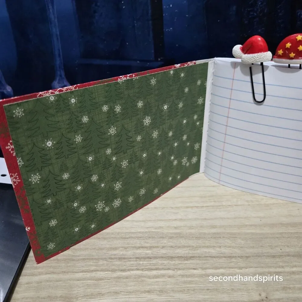 Handmade Notebook Journal Altered Composition Book 7½ x 5 inches Christmas